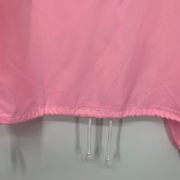 Champion Jacket Cropped Windbreaker Pink Snap Button Coach - Picture 11 of 12